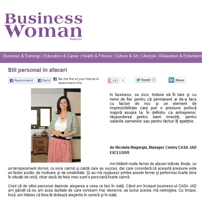 nicoleta magargiu in revista business woman
